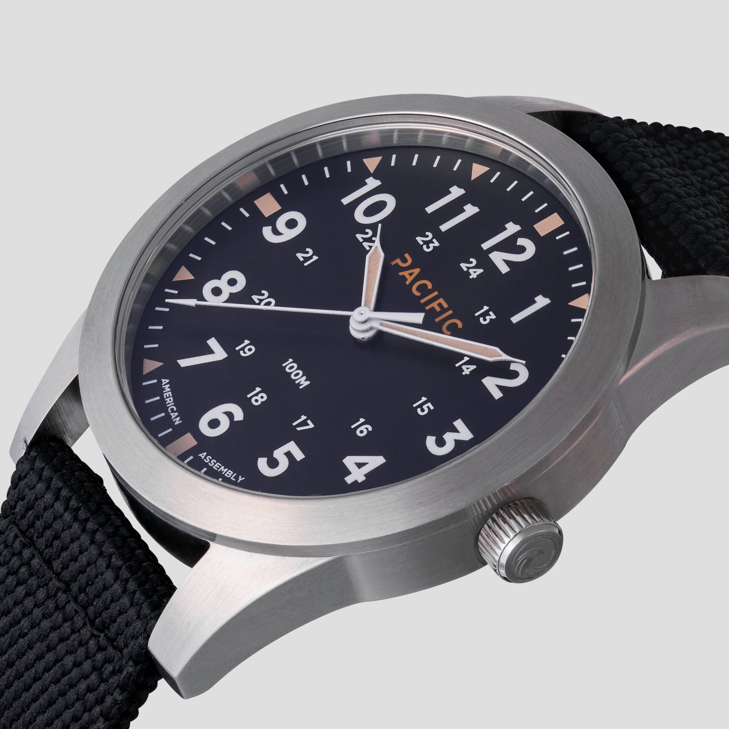 Cascadia Field Watch - True Black Dial with True Black Strap