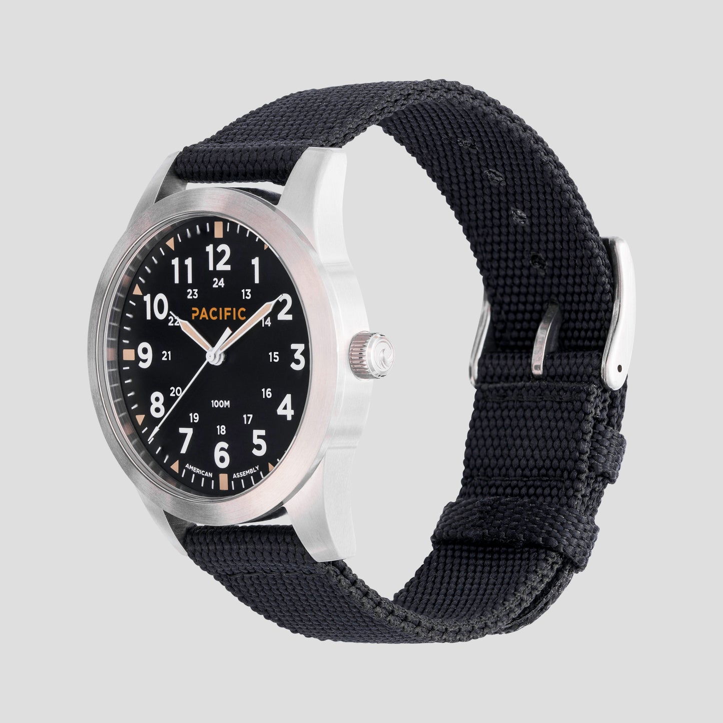 Cascadia Field Watch - True Black Dial with True Black Strap