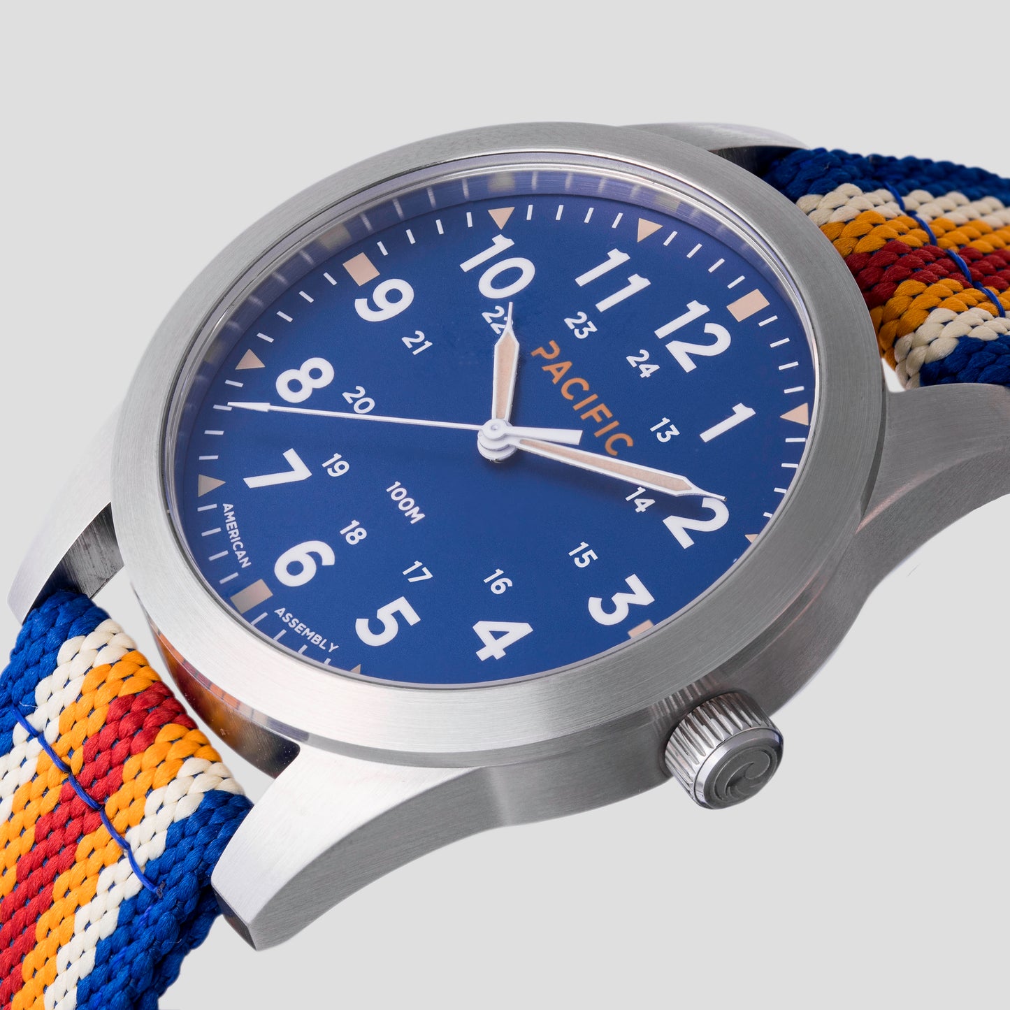 Cascadia Field Watch - Slate Blue Dial with PWC Stripe Strap