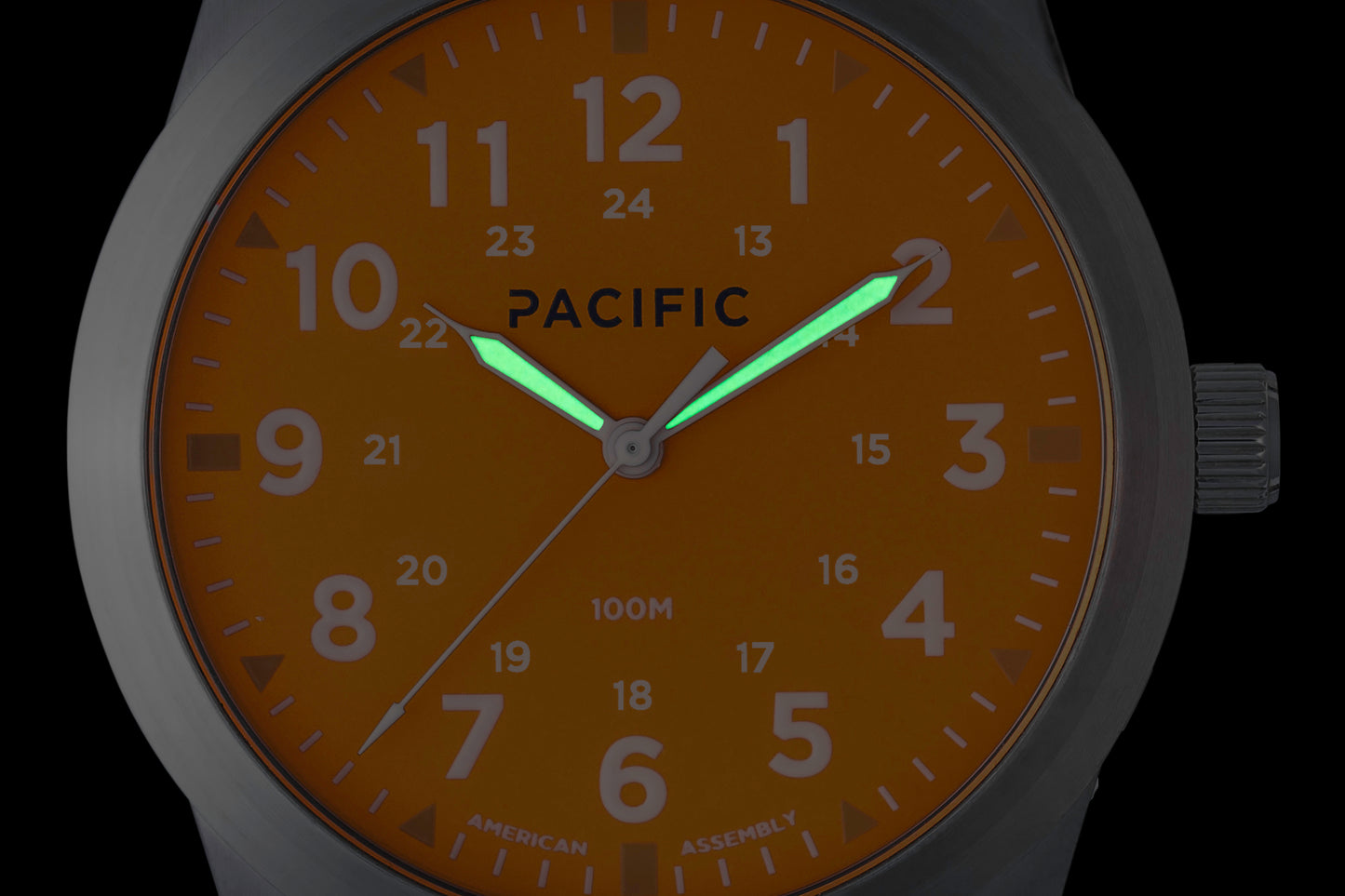 Cascadia Field Watch - Orange Crush Dial with Gray Strap